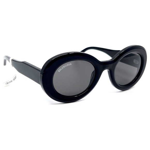 Balenciaga Black Oval Sunglasses - Picture 4 of 10